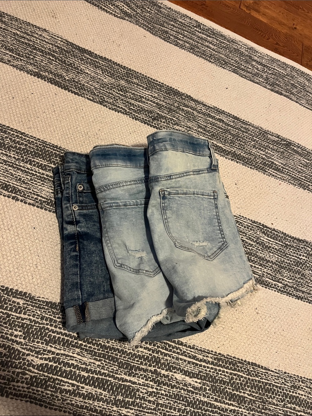 Bluenotes Women's Denim Shorts Trio — Dark Indigo & Light Wash Blues